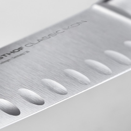Set Wüsthof Classic Ikon: santoku met kuiltjes 17 cm en groentemes 8 cm