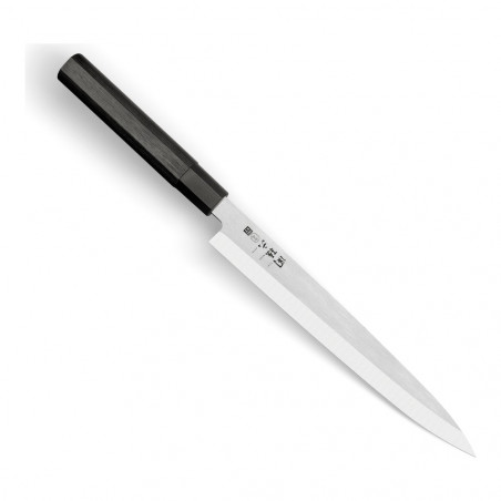 Couteau yanagiba KAI Seki Magoroku Kinju 24 cm, vue en diagonale
