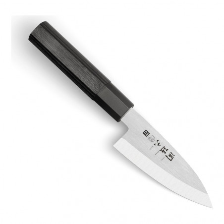 Cuchillo deba KAI Seki Magoroku Kinju de 10,5 cm, vista en diagonal