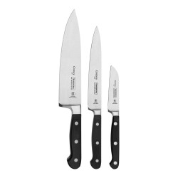 Juego de 3 cuchillos Tramontina Century: verduras 8 cm, trinchante 15 cm y cocinero 20,5 cm