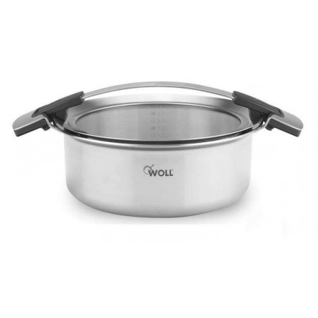 Woll Concept PRO steelpan van 18/10 roestvrij staal. Inhoud: 4 liter, diameter 24 cm.