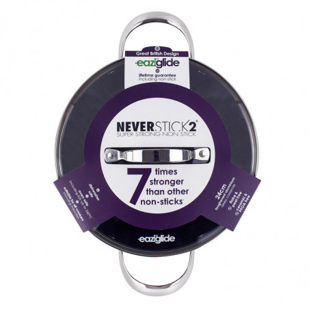 Panela antiaderente com tampa Neverstick2 Eaziglide