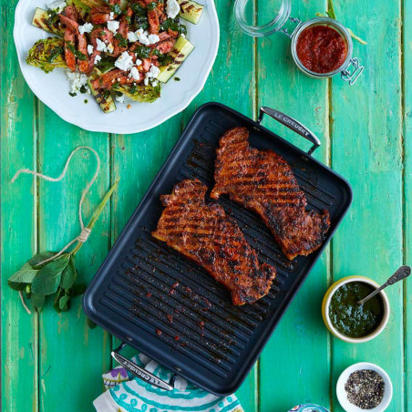 Antihaftgrill mit Griffen Le Creuset