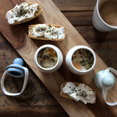 ÄGGCØDDLER pochoir à oeufs en porcelaine
