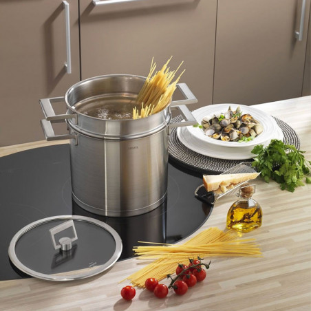 Ensemble de casseroles et de poêles avec couvercle en acier inoxydable Cristel