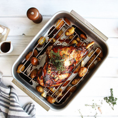 Bandeja para asar al horno en acero Cristel