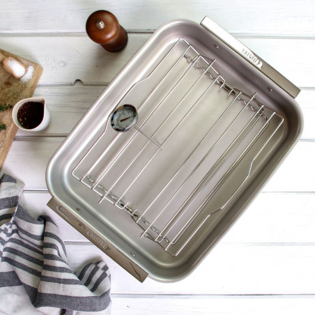 Bandeja para asar al horno en acero Cristel