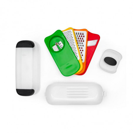 Set di 3 grattugie e 1 taglierina a spirale OXO