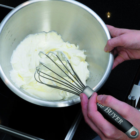 Acquistatore di una teglia rotonda in acciaio inox con base in silicone