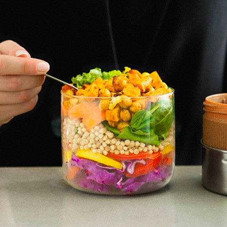 Recipiente em vidro para lanche Black+Blum