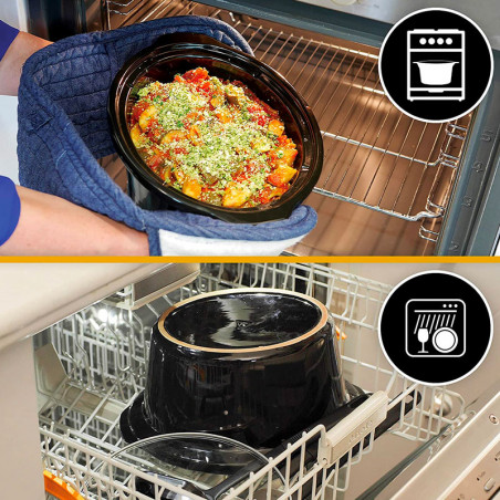 Olla ovalada digital de cocción lenta Crock Pot 7,5 L
