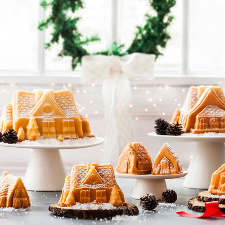 Molde Gingerbread House Bundt de Nordic Ware