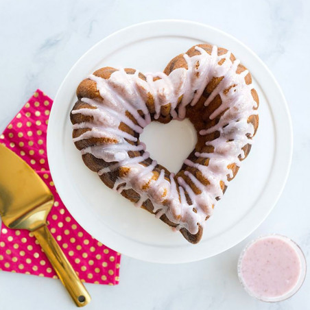 Molde Elegant Heart Bundt de Nordic Ware