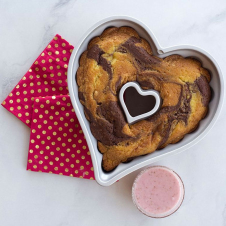 Molde Elegant Heart Bundt de Nordic Ware