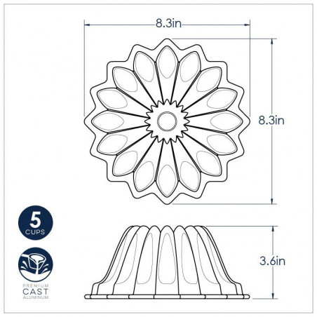 Molde Lotus Bundt Pan Nordic Ware
