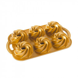 Nordic Ware Gold 6 Mini Heritage Gugelhupfform