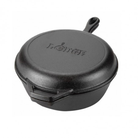 Lodge 26 cm hoge en lage gietijzeren koekenpannen set