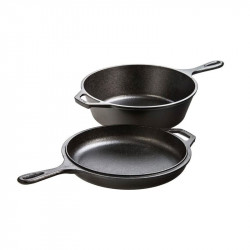 Set di padelle in ghisa alte e basse Lodge da 26 cm