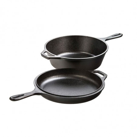 Lodge 26 cm hohe und niedrige gusseiserne Bratpfannen-Set