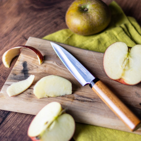 Coltello per sbucciare con fodero in legno KAI