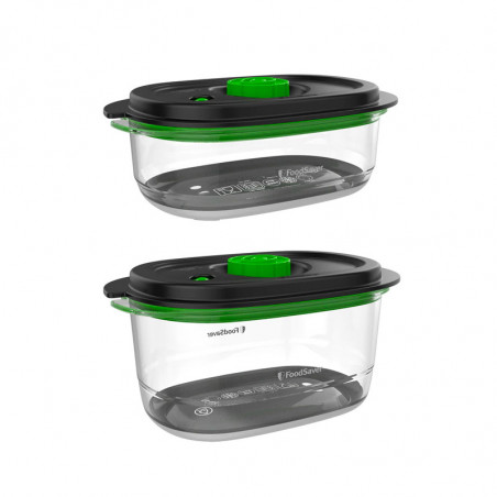 Verpak 2 containers voor Foodsaver verpakkingsmachines