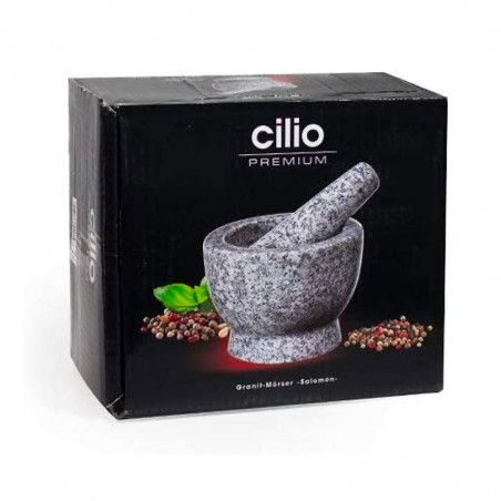 Almofariz em granito 13 cm modelo Salomão