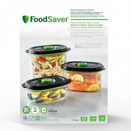 Conjunto 3 recipientes Foodsaver