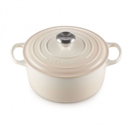 Cocotte Evolution Le Creuset rund Baiser Farbe