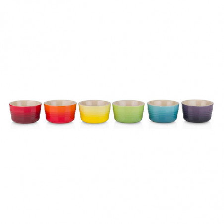 Set 6 mini ramequins Rainbow Le Creuset