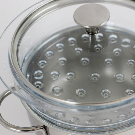 Sistema de cocción al vapor olla + castillo con tapa Cristel