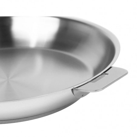 Confezione 2 padelle in acciaio inox con manico estraibile Cristel