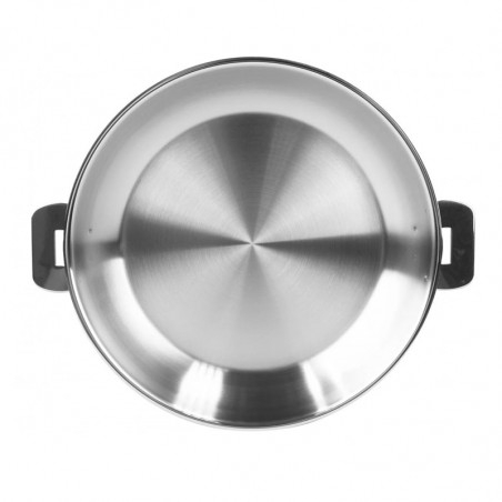 Confezione 2 padelle in acciaio inox con manico estraibile Cristel