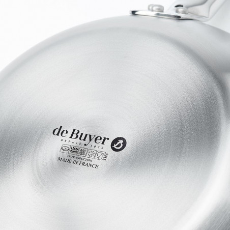 De Buyer Alchimy inox base poêle à frire détail De Buyer Alchimy inox base poêle à frire détail