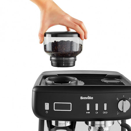 Detalle tolva de café de la Cafetera Barista Max+ Espresso de Breville