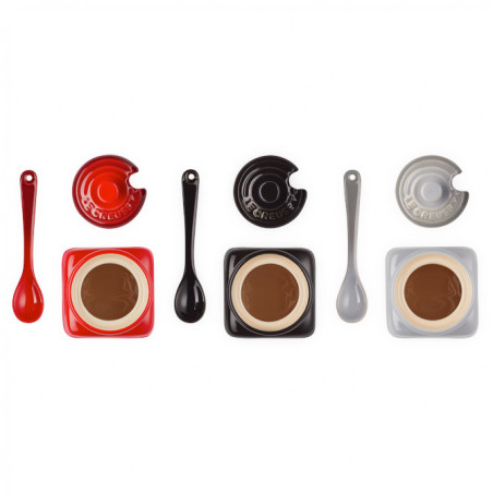 Set 3 mini salseras con cuchara Le Creuset