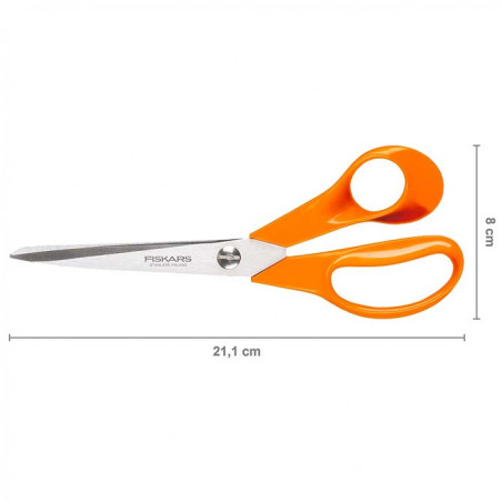 Tijeras de uso general de 21 cm, color naranja, de Fiskars