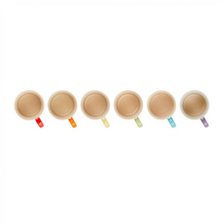 Conjunto 6 chávenas Capuccino série Arcoíris da Le Creuset