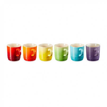 Set di 6 tazze serie Rainbow di Le Creuset