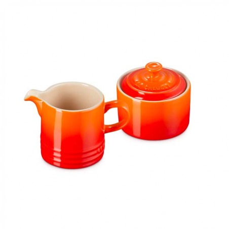 Set lechera y azicarero Le Creuset cereza