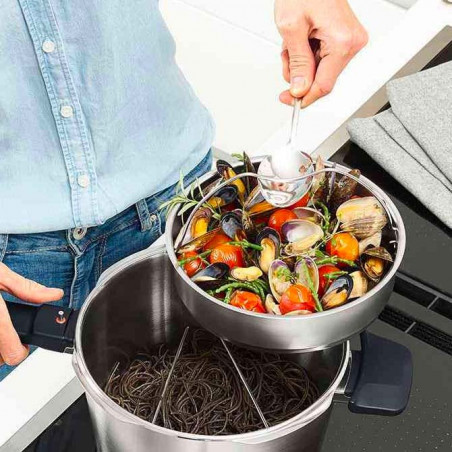 Olla a presión Fissler Vitavit Premium con cestillo + trípode