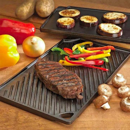 Parrilla rectangular reversible de hierro fundido Lodge