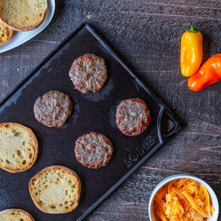 Plaque de cuisson en fonte 2 en 1: Grill et plancha