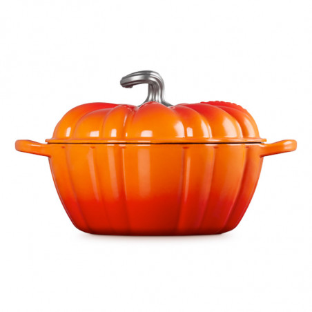 Zijaanzicht van Le Creuset Limited Edition Pompoencookotte