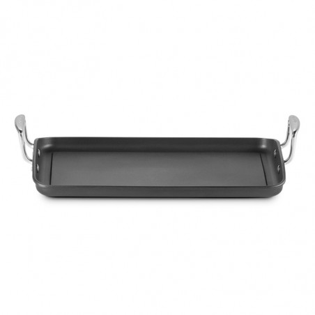 Parrilla rectangular lisa antiadherente con asas Le Creuset