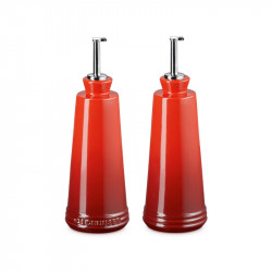 Set aceitera y vinagrera en gres Le Creuset cereza