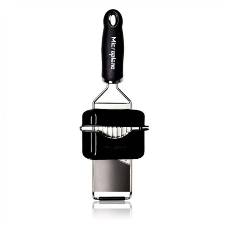 Stalen mandoline met Microplane Gourmet-beschermer