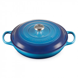 Cocotte baja de Le Creuset color Azure