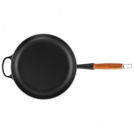 Padella in ferro con manico in legno Le Creuset