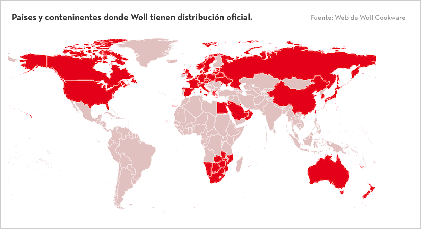 Países con distribución de Woll