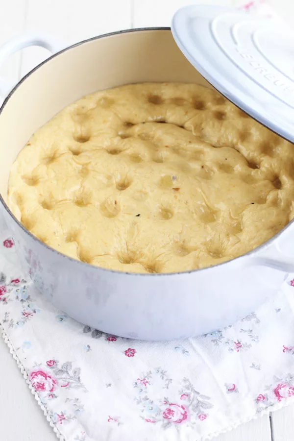 Focaccia de calabaza en cocotte